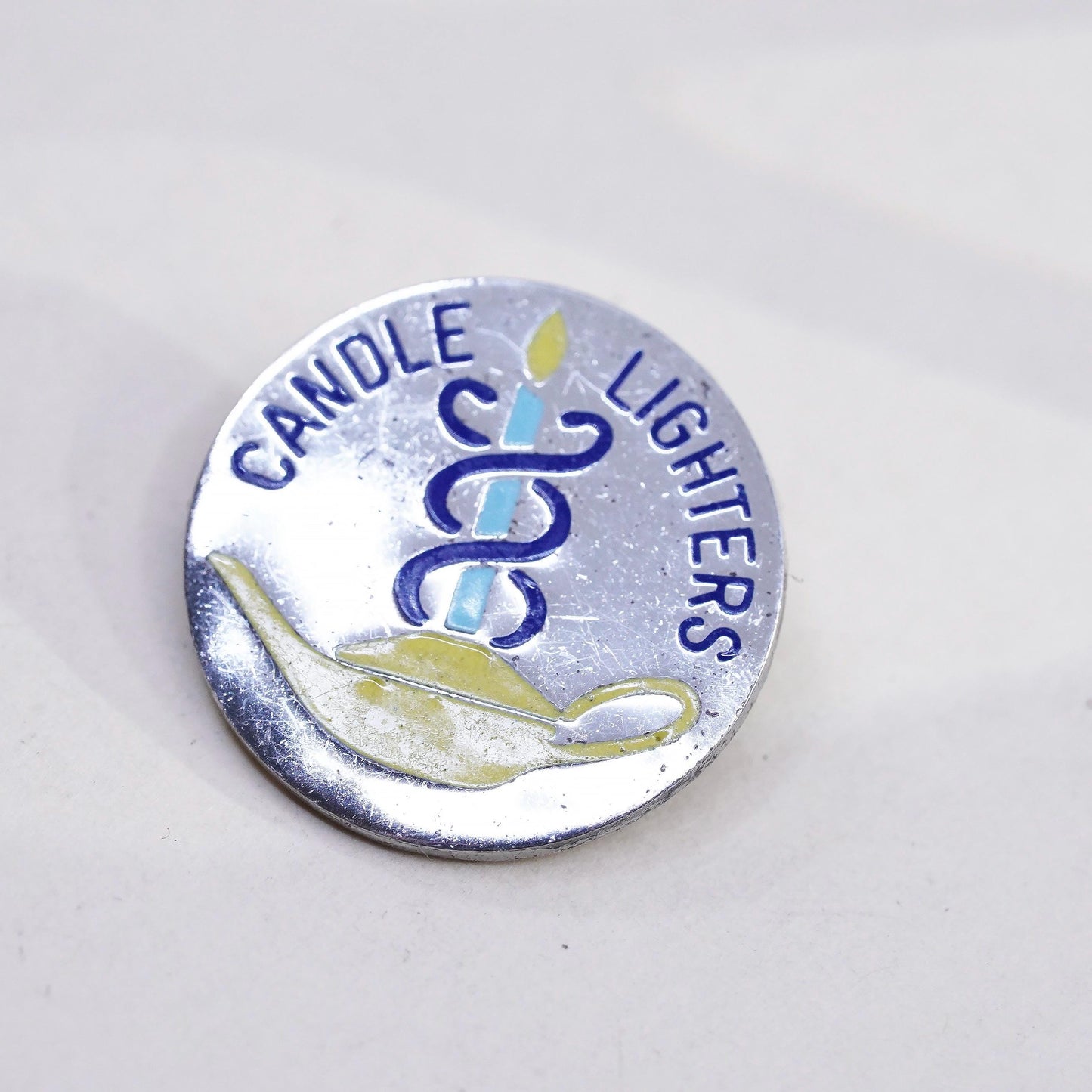 Candle Lighters Enamel Pin, Medical Caduceus Brooch, Nursing Healthcare Badge