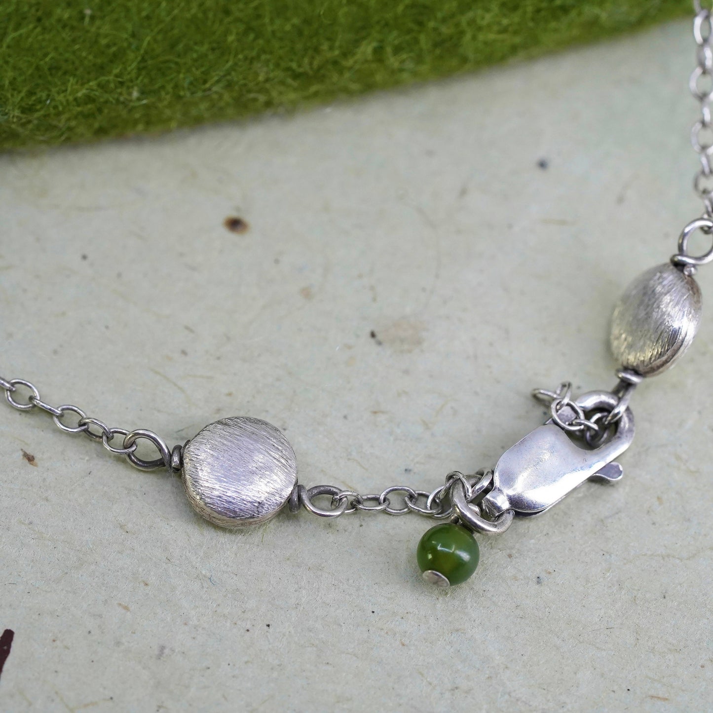 6.5", Vintage sterling 925 silver bracelet with circle disc details