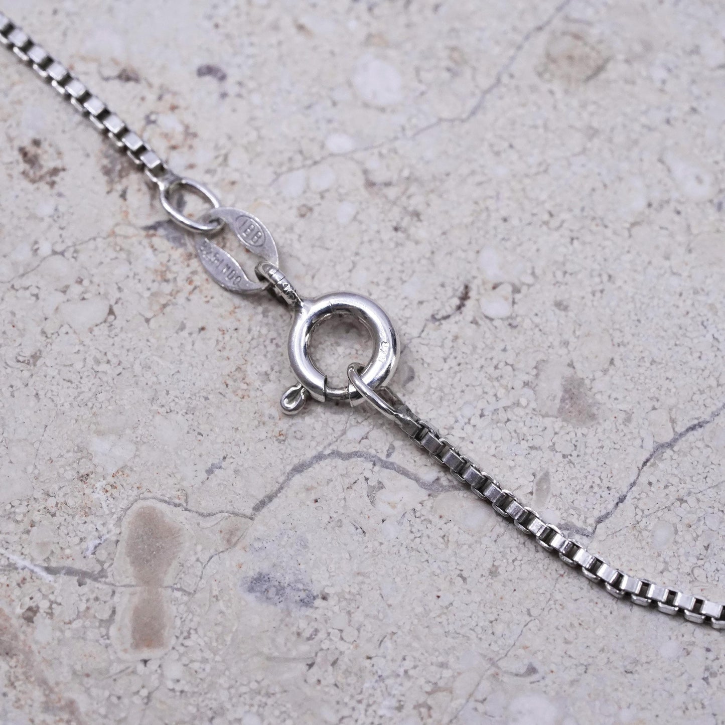 30”, 1mm, vintage Sterling silver handmade necklace, 925 box chain