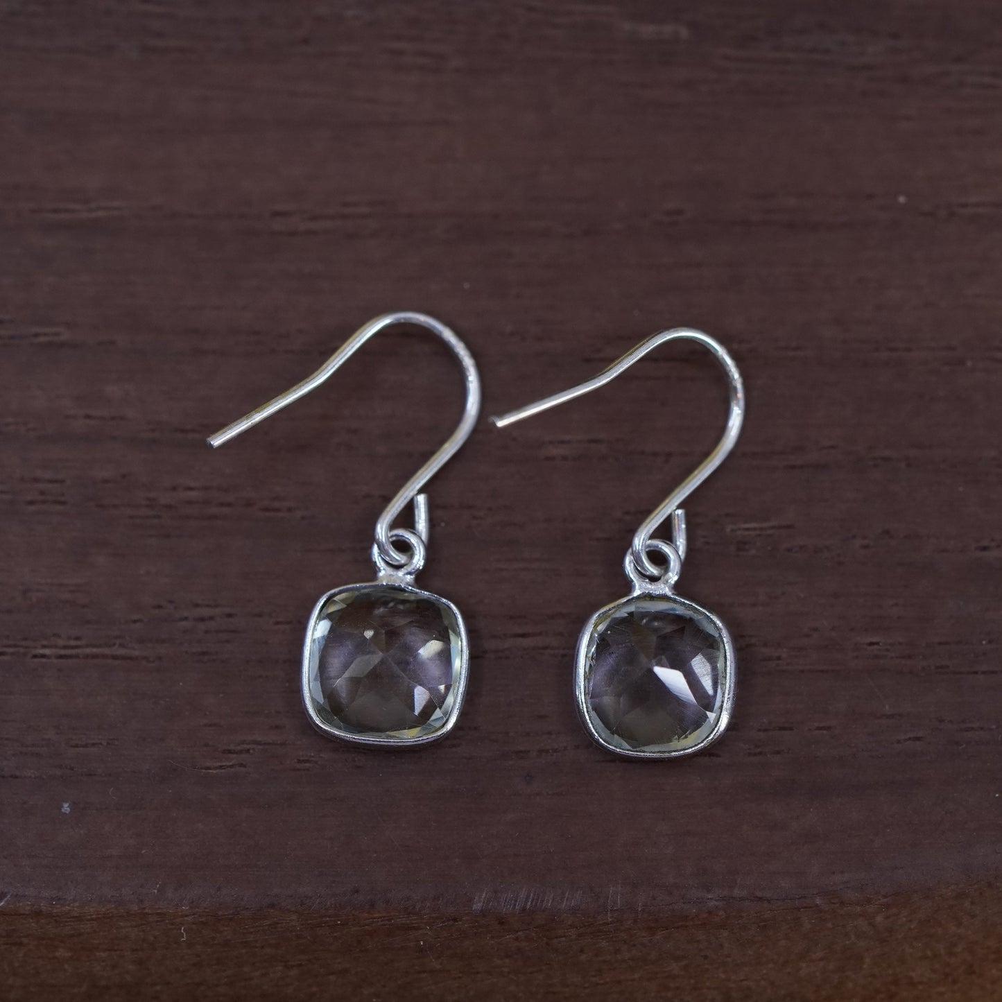 vintage Sterling 925 silver earrings with crystal