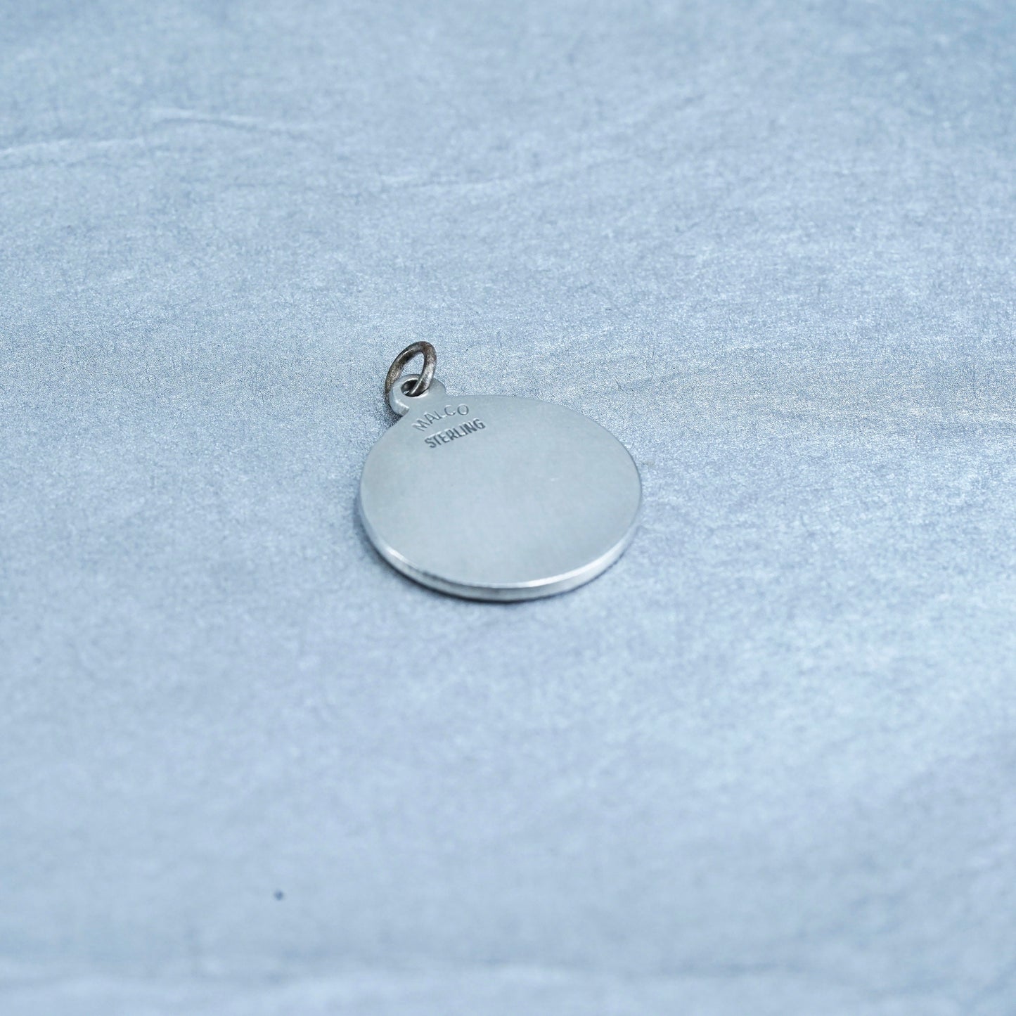 Vintage Theda sterling 925 silver handmade Saint Genesius pendant charm