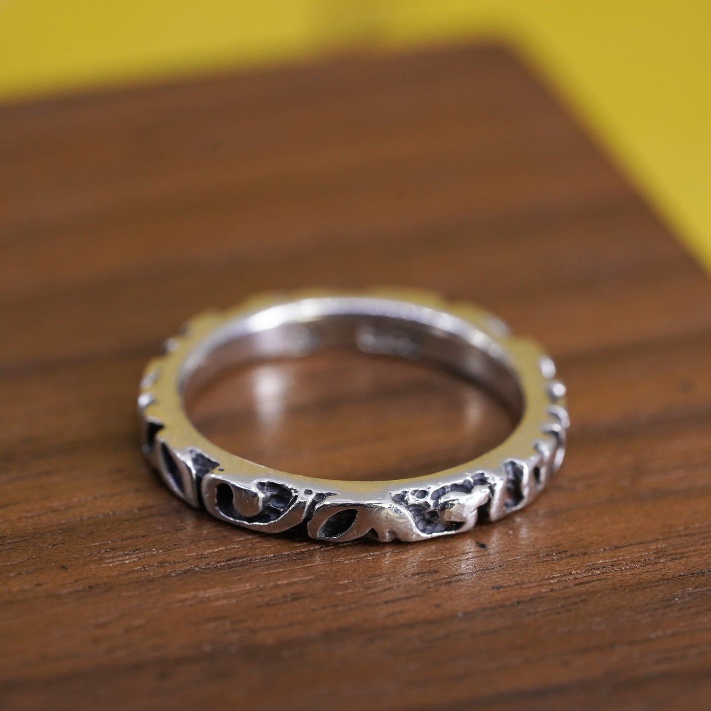 Size 6, VTG silpada sterling silver handmade ring, 925 swirly stackable band