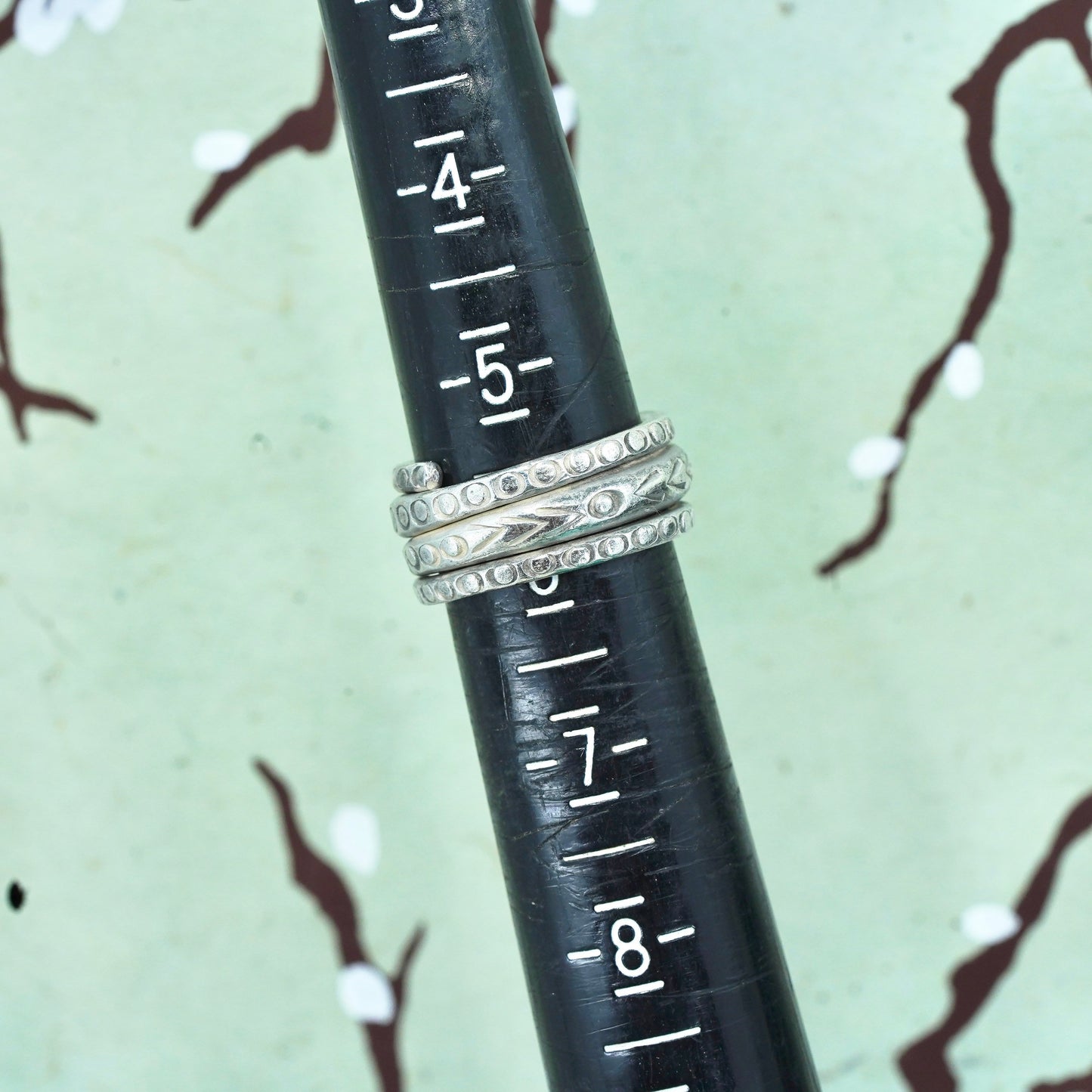 Size 5.5, vintage sterling silver handmade statement ring, 925 wrap band