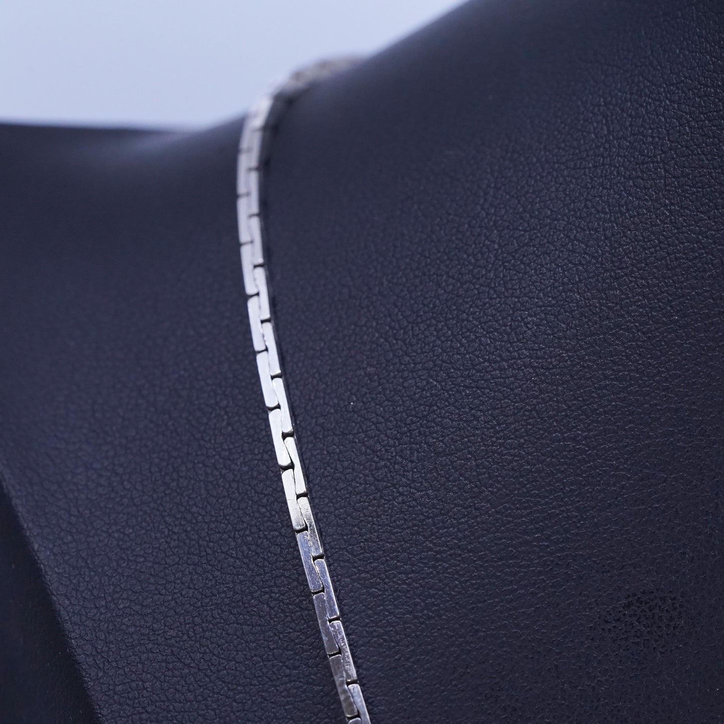 18” 2mm, vintage Italian Sterling 925 silver textured snake chain necklace