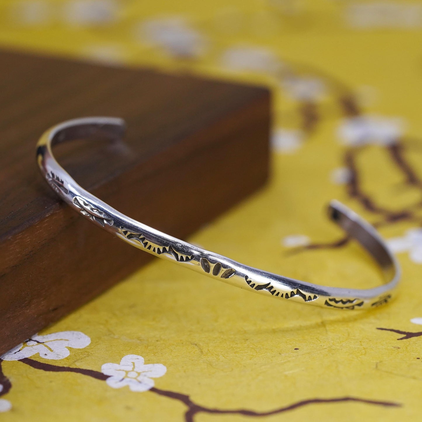 7", Vintage Arnold Maloney Sterling silver bracelet, southwestern 925 cuff
