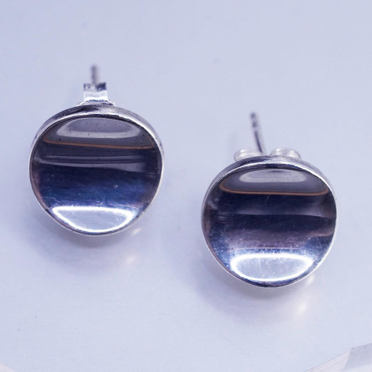 Robert Lee Morris RLM Studio Sterling 925 Silver Stud Earrings Polished Button