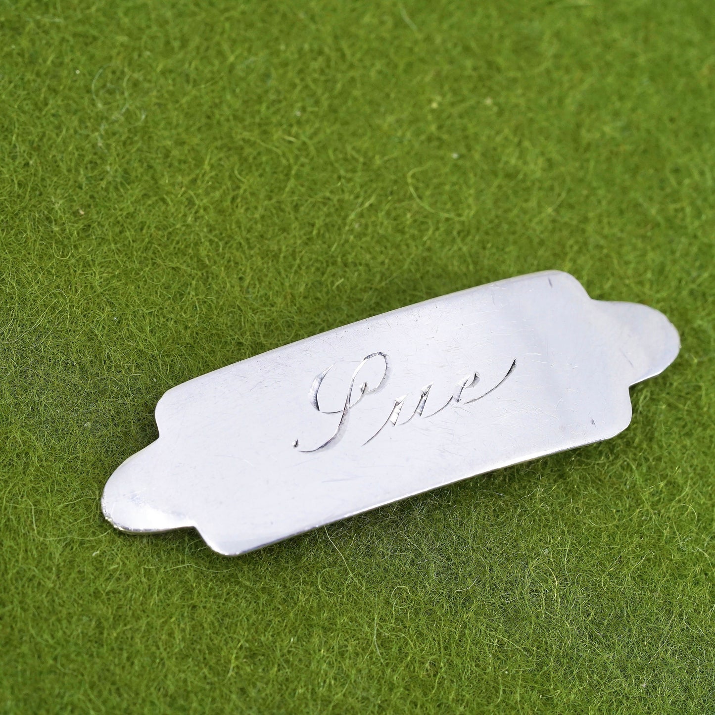 Vintage modern Sterling 925 silver handmade hair clip with Pue