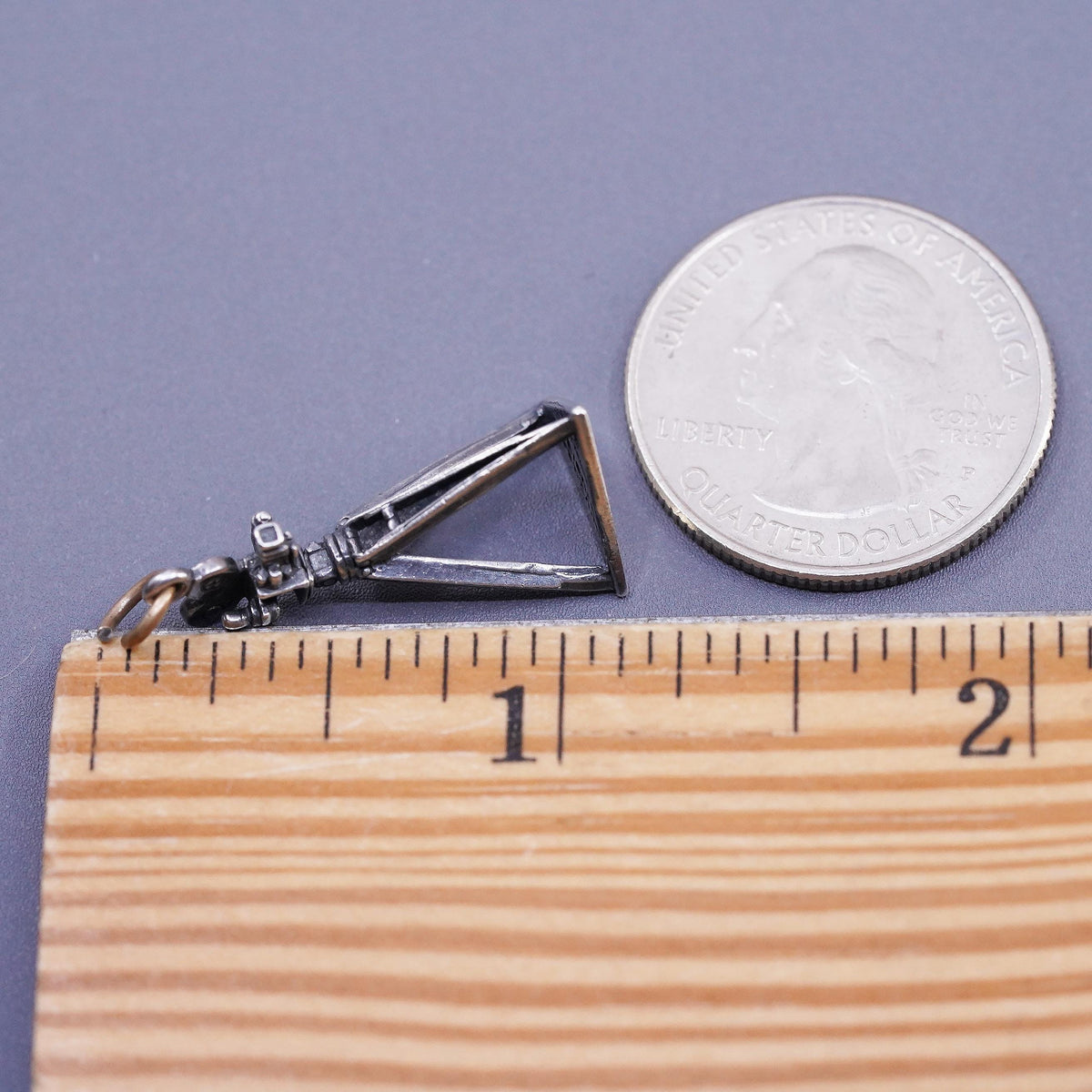 Universal Studios Sterling 925 Silver Film Camera Charm Tripod Hollywood Pendant