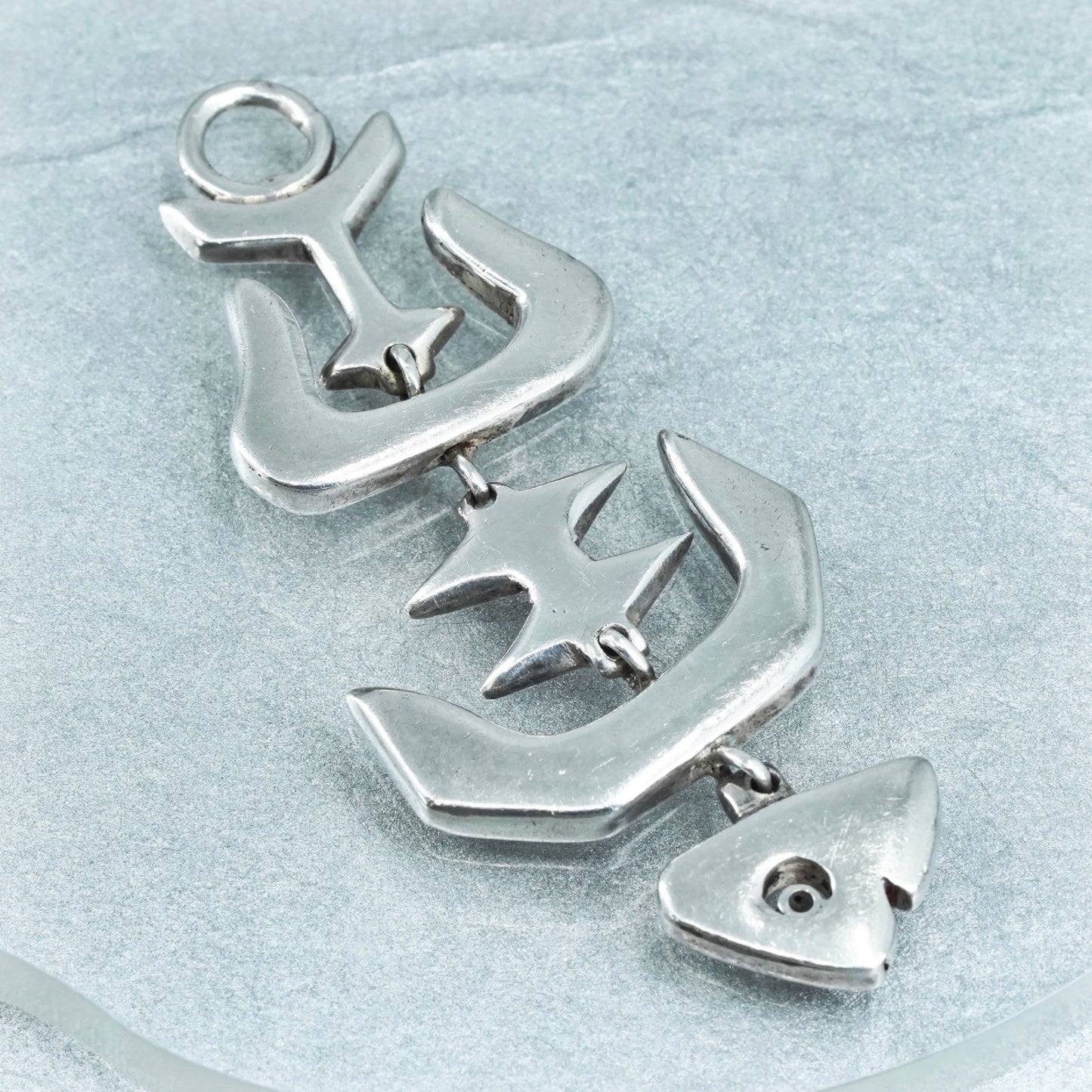 Vintage Mexico Sterling silver charm, fish 925 pendant