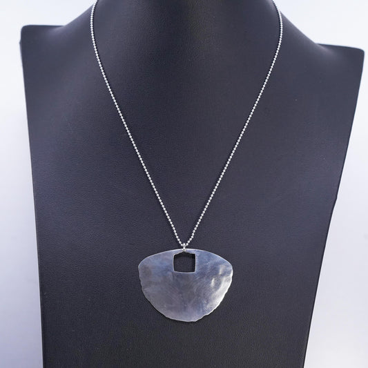 16", Vintage Silpada Sterling 925 Silver Hammered Big Dreamer Necklace N2727