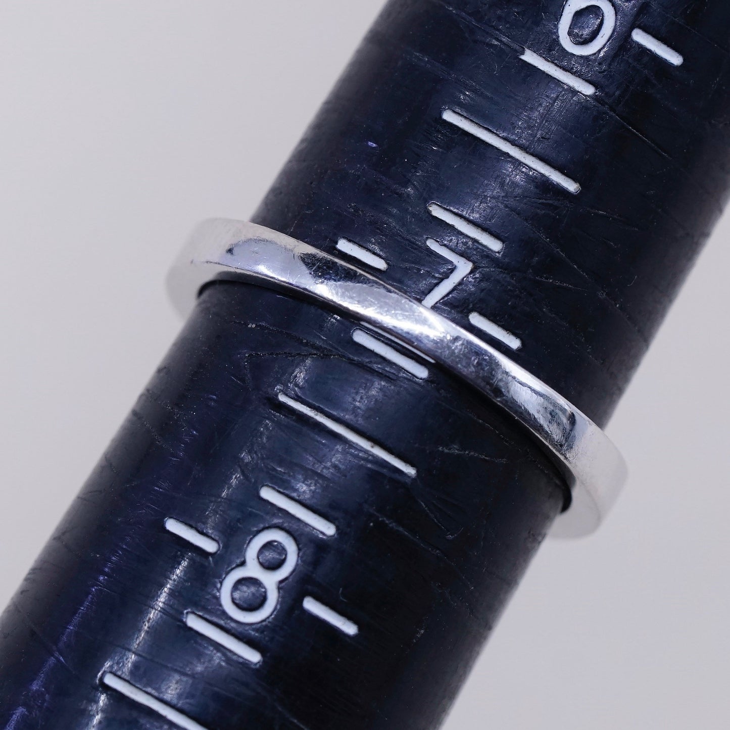 Size 7, vintage Sterling 925 silver handmade ring with rainbow topaz and Cz