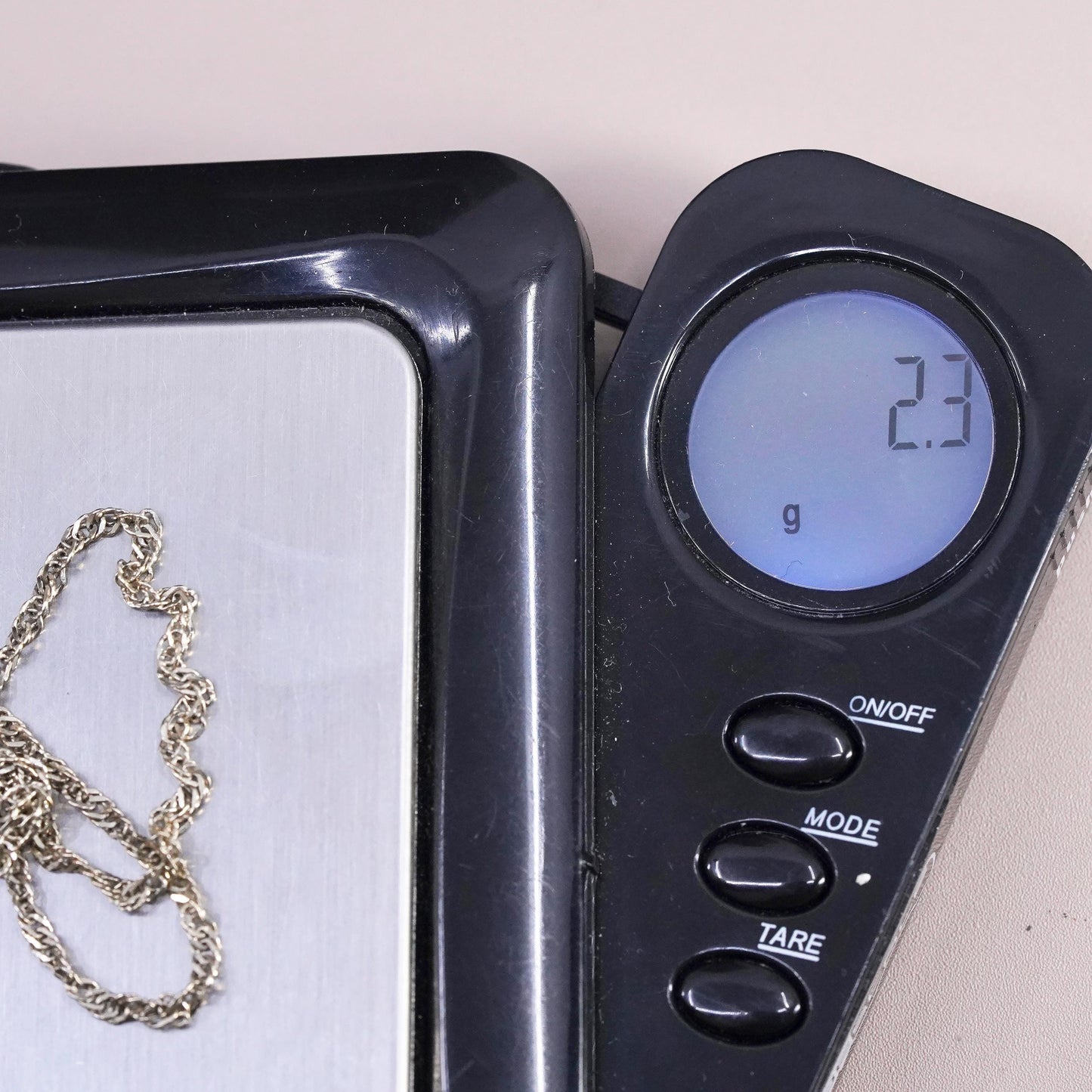 19", Sterling silver necklace, Vermeil gold over 925 silver twisted curb chain