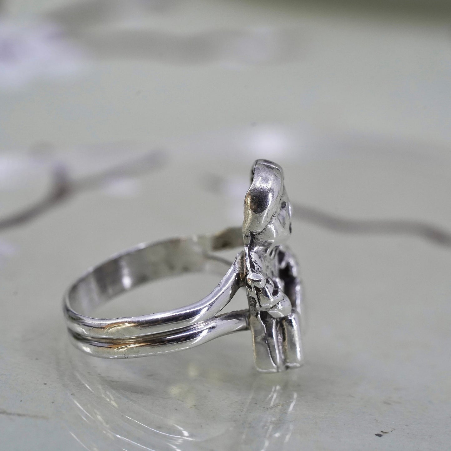 Size 6, Carol Felley Storyteller Southwest Native American Sterling Silver Ring