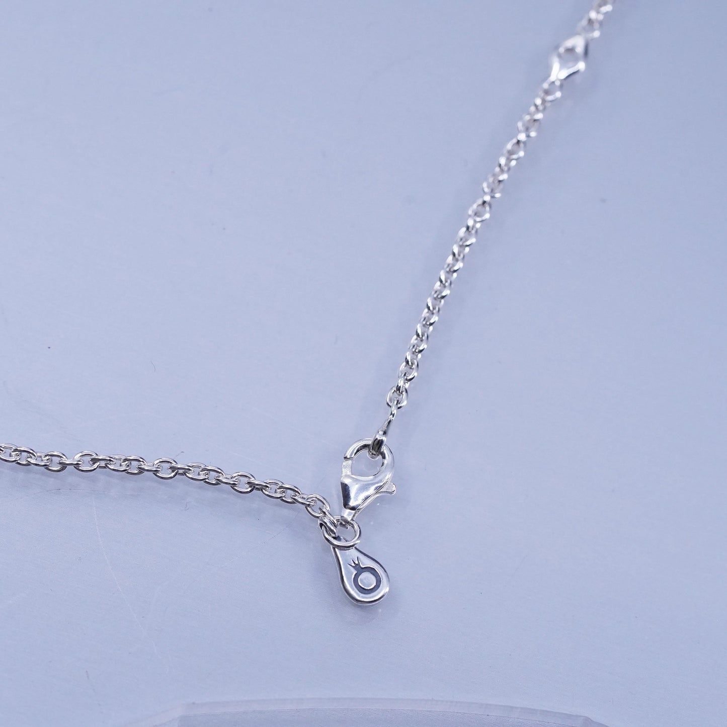 24” 2mm, vintage Pandora ALE Sterling 925 silver circle chain necklace