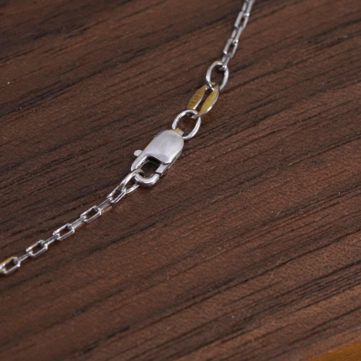 16” 1.6mm, vintage Sterling silver necklace, 925 circle chain cross pendant