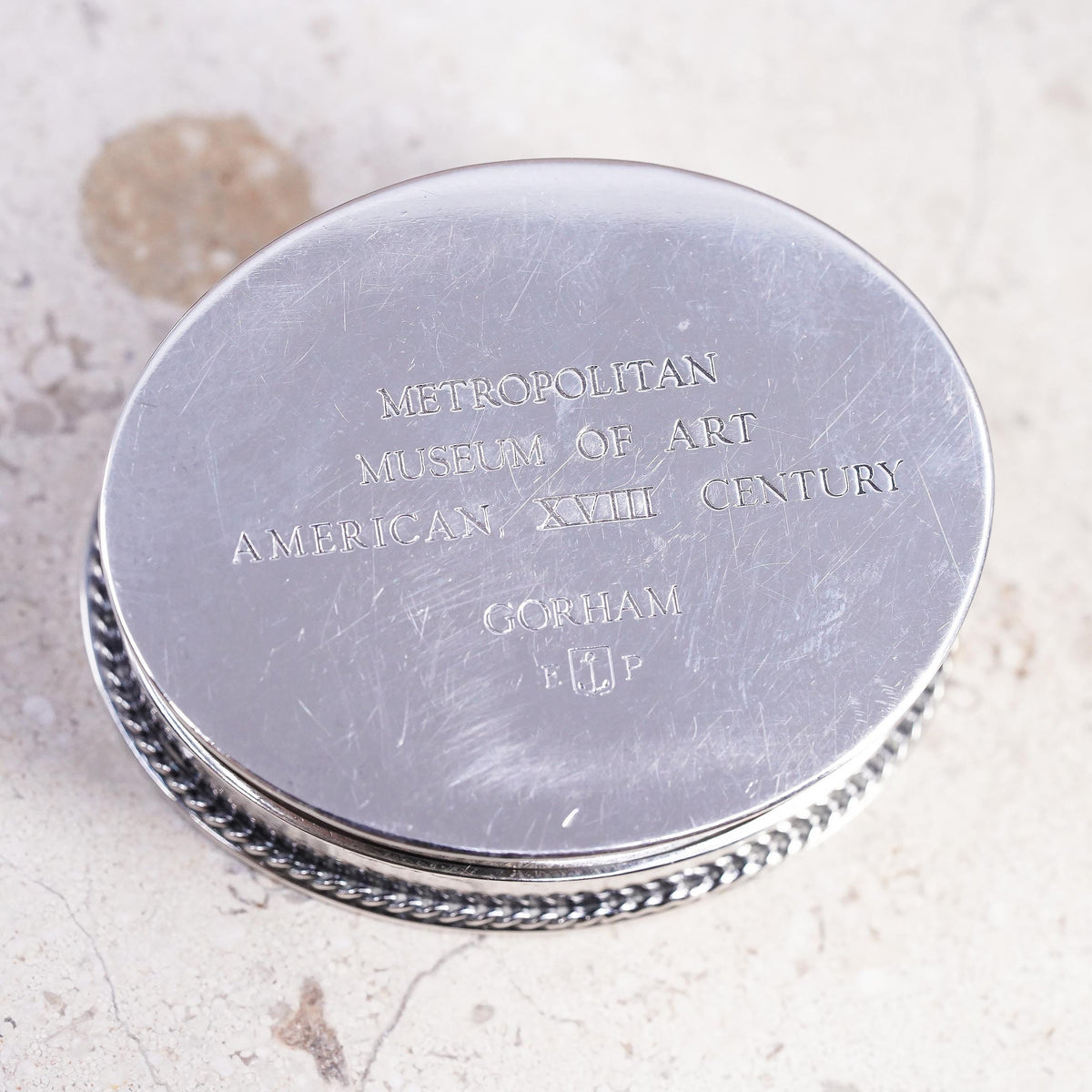 Gorham Sterling 925 Silver Metropolitan Museum of Art MMA Floral Pill Patch Box