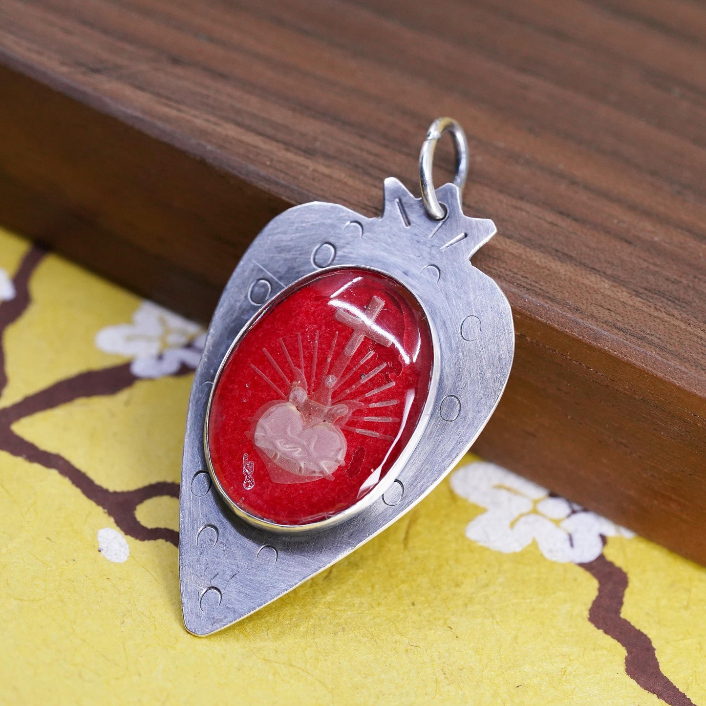 Vintage southwestern Sterling silver handmade pendant, 925 cross
