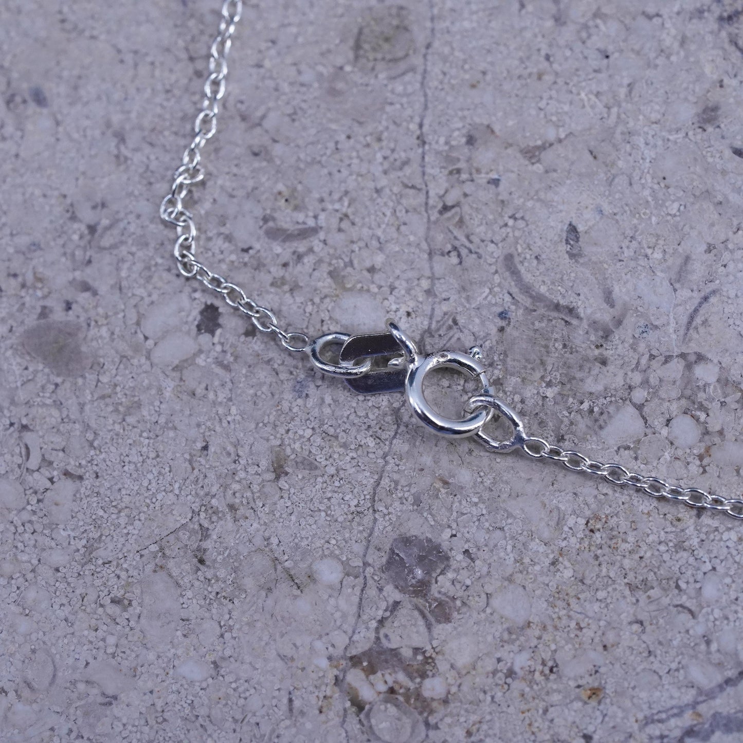 18”, 1mm, vintage Sterling silver handmade necklace, 925 circle chain