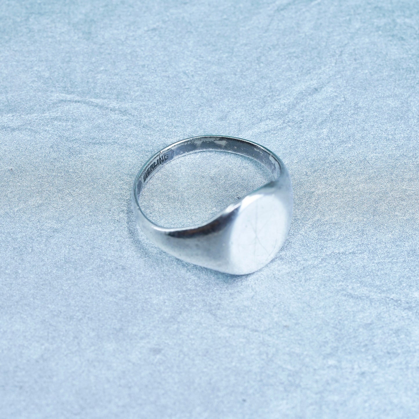 Size 11.25, vintage Sterling 925 silver handmade ring, blank band
