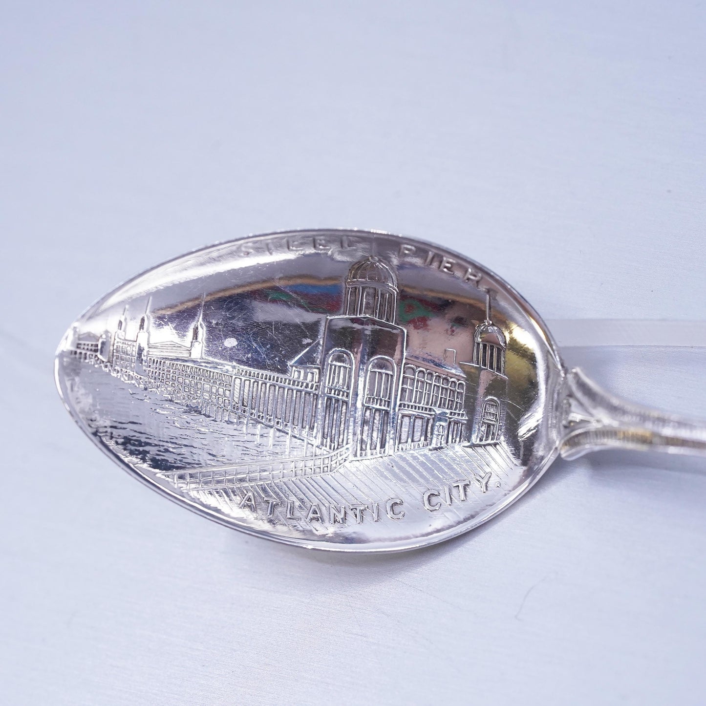 VTG southwestern Sterling 925 silver spoon embossed Atlantic City Steel Pier