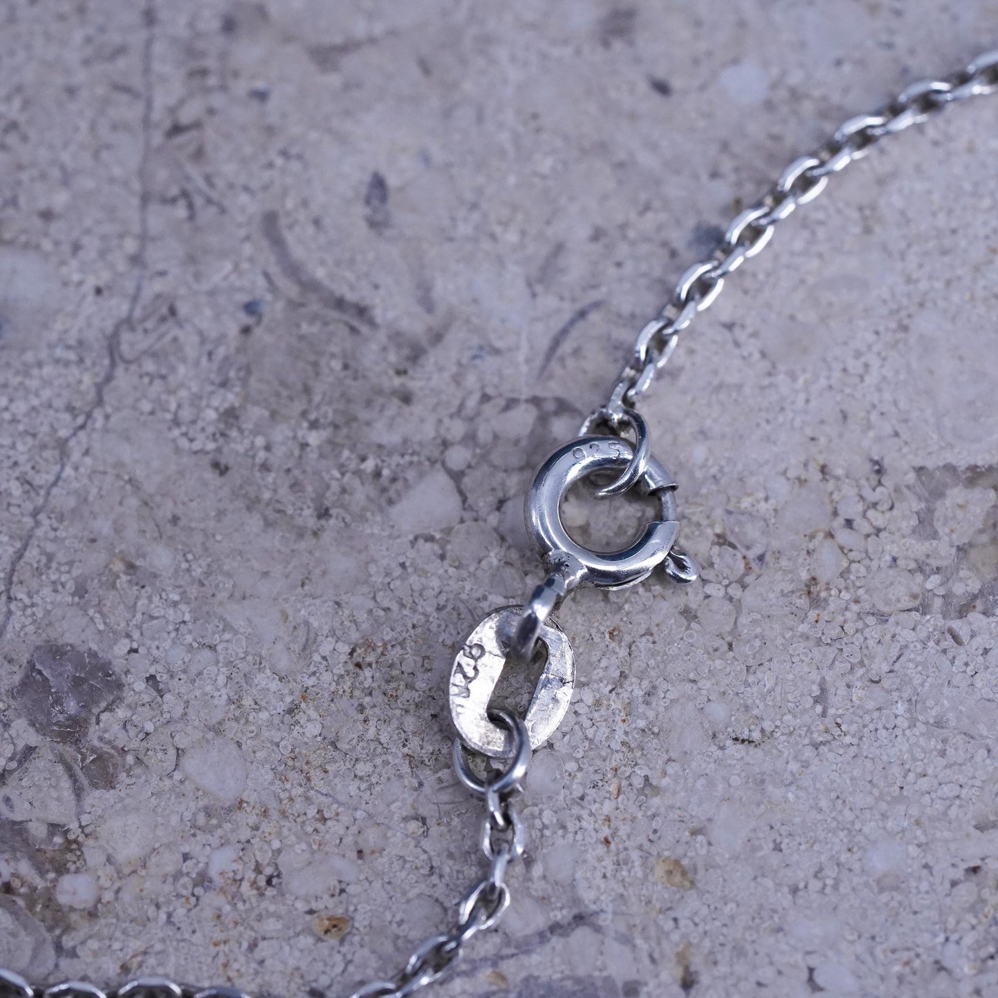 18”, 1mm, vintage Sterling silver handmade necklace, 925 circle chain