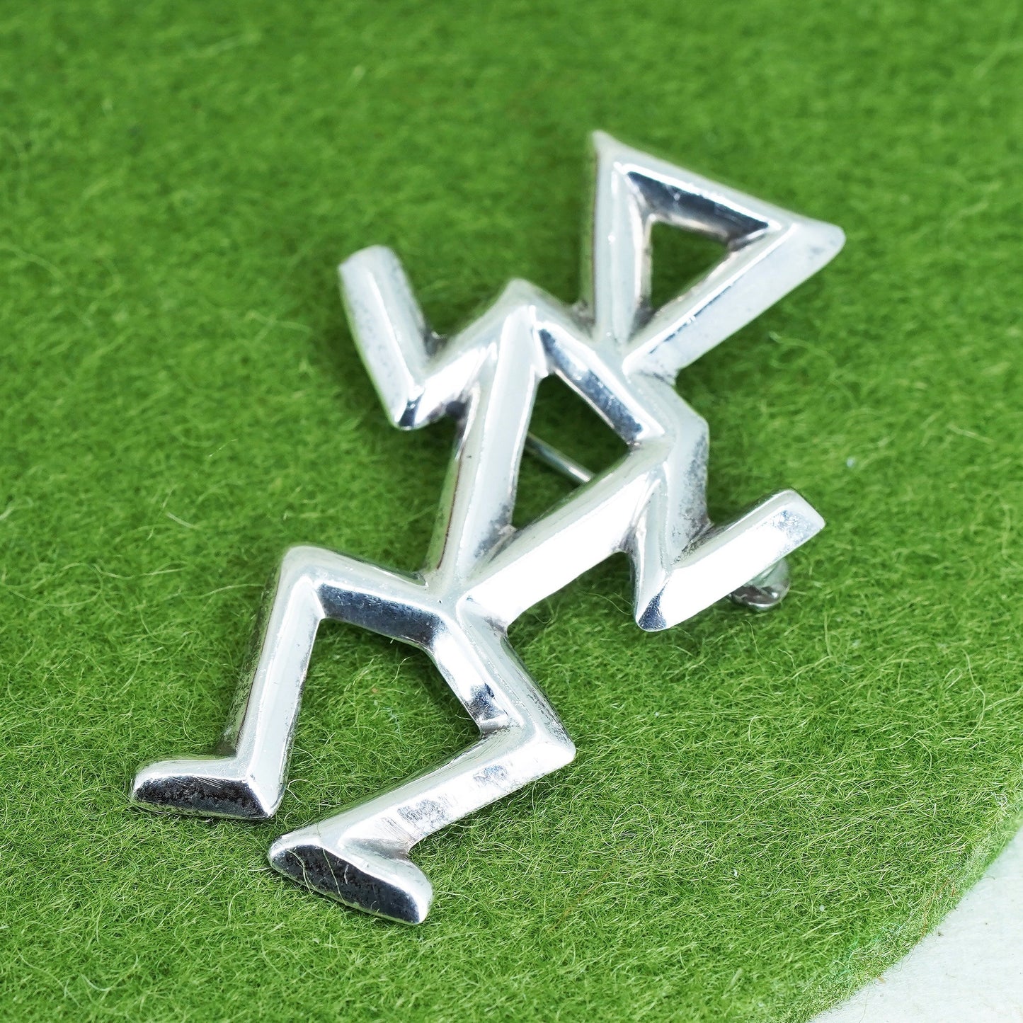 Vintage Mexican sterling silver 925 handmade figure brooch