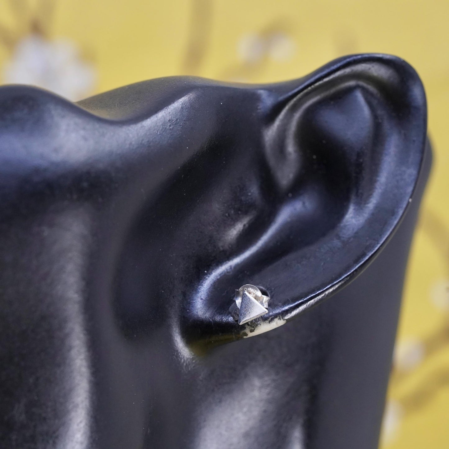 Vintage Bee Sterling silver triangular shape studs, 925 earrings