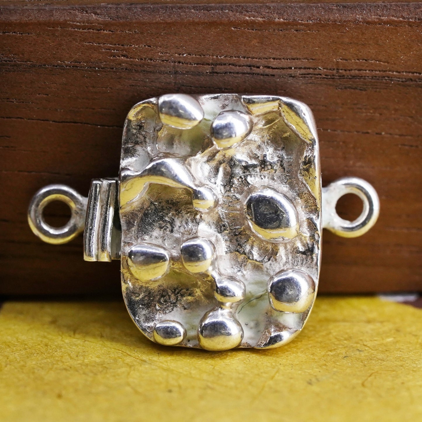 Vintage handmade Sterling 925 silver nugget clasp