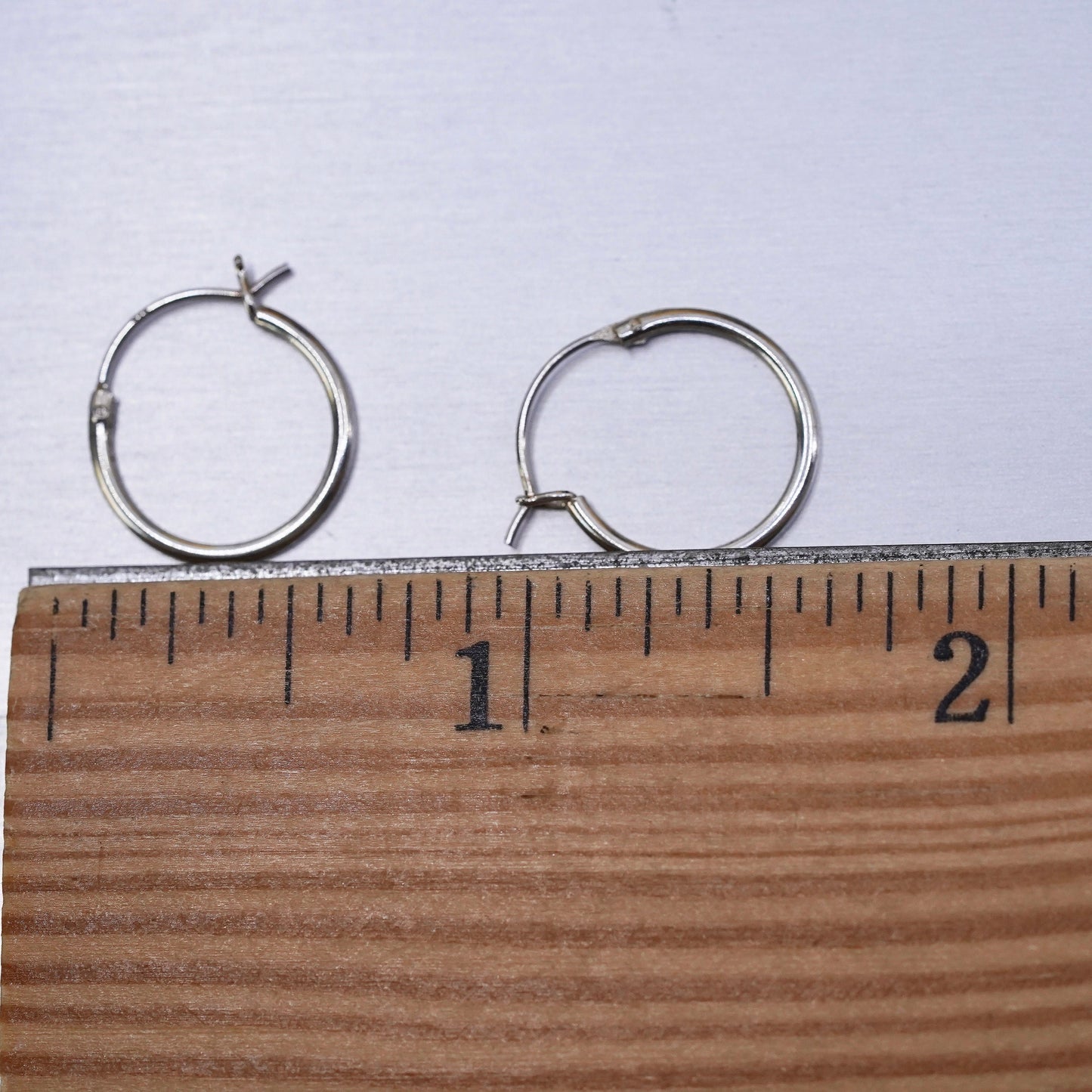 0.5”, Vintage Sterling 925 silver handmade earrings, 925 hoops