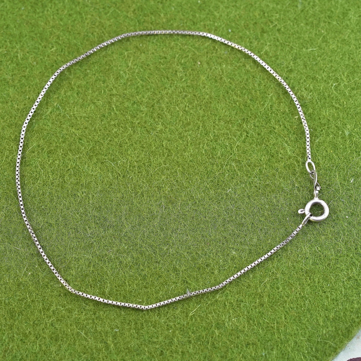 8.75”, Vintage sterling silver bracelet, Italy made fine 925 silver box chain