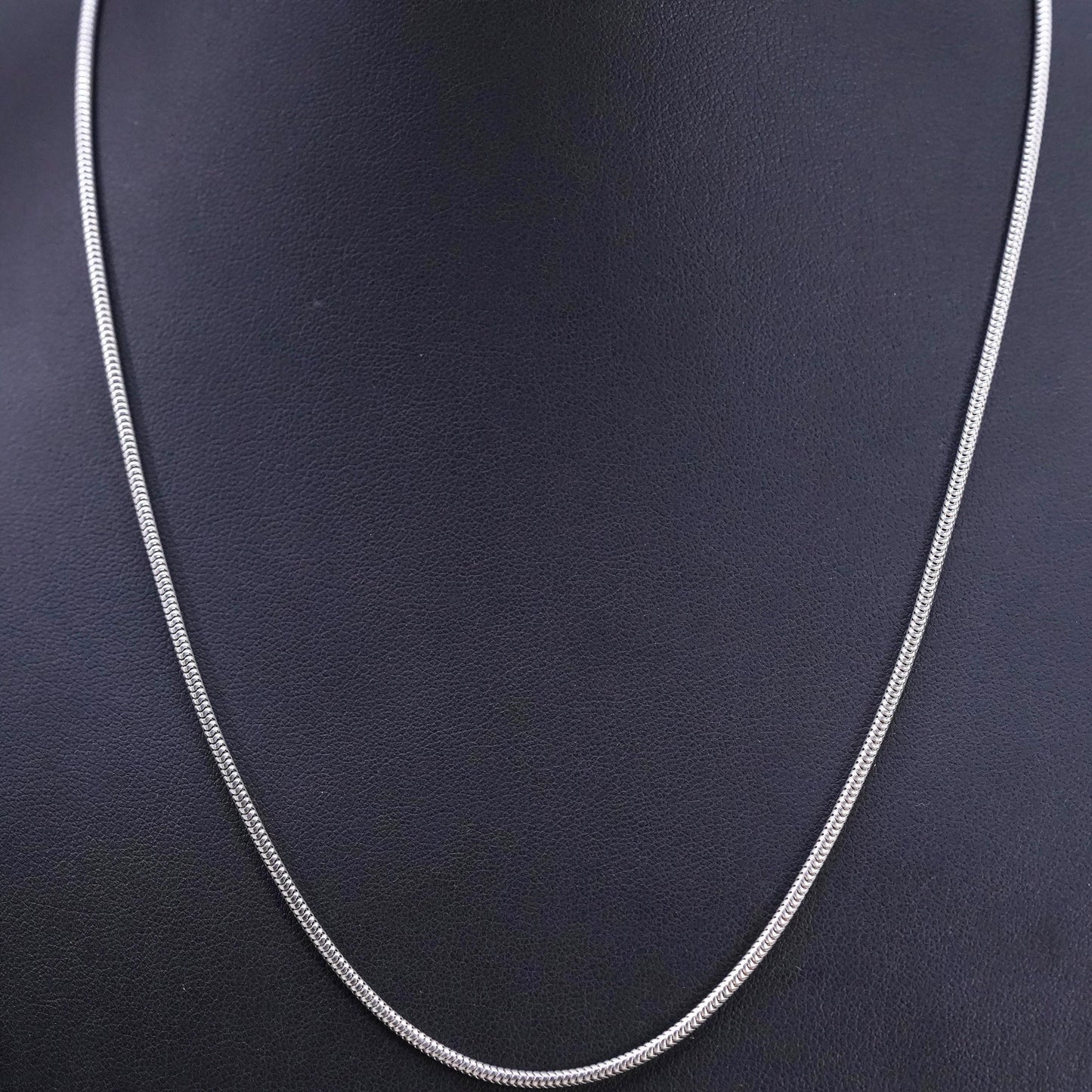 20", 2mm, vintage Italian Sterling silver handmade necklace, 925 snake chain