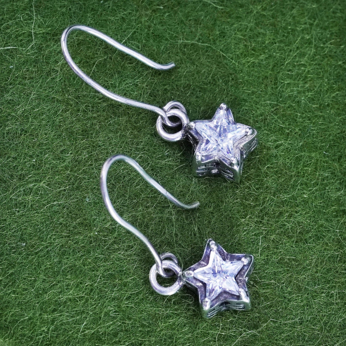 SILPADA 925 Sterling Silver CZ STAR Filigree Drop Dangle Earrings W1236