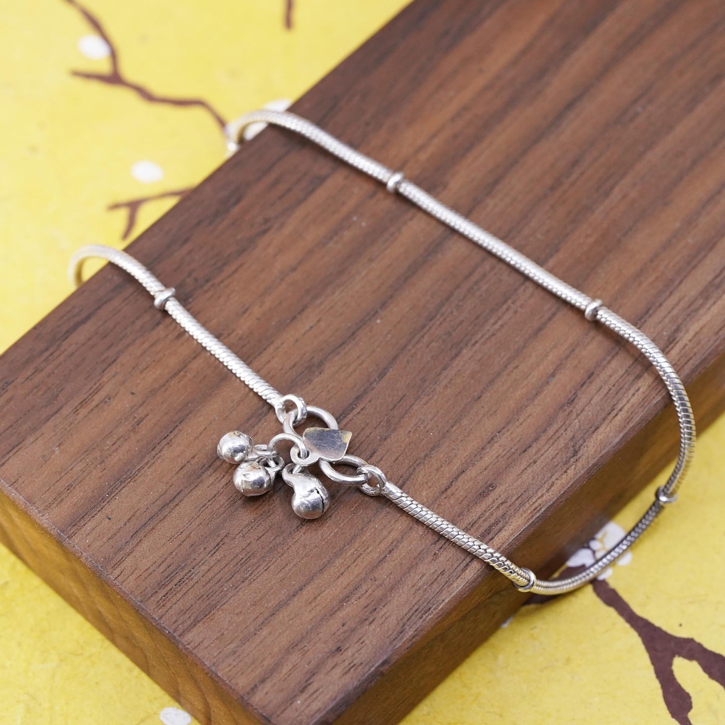 10.5", Sterling silver Novica Sterling Silver 'Jaipur Dancer', 925 anklet