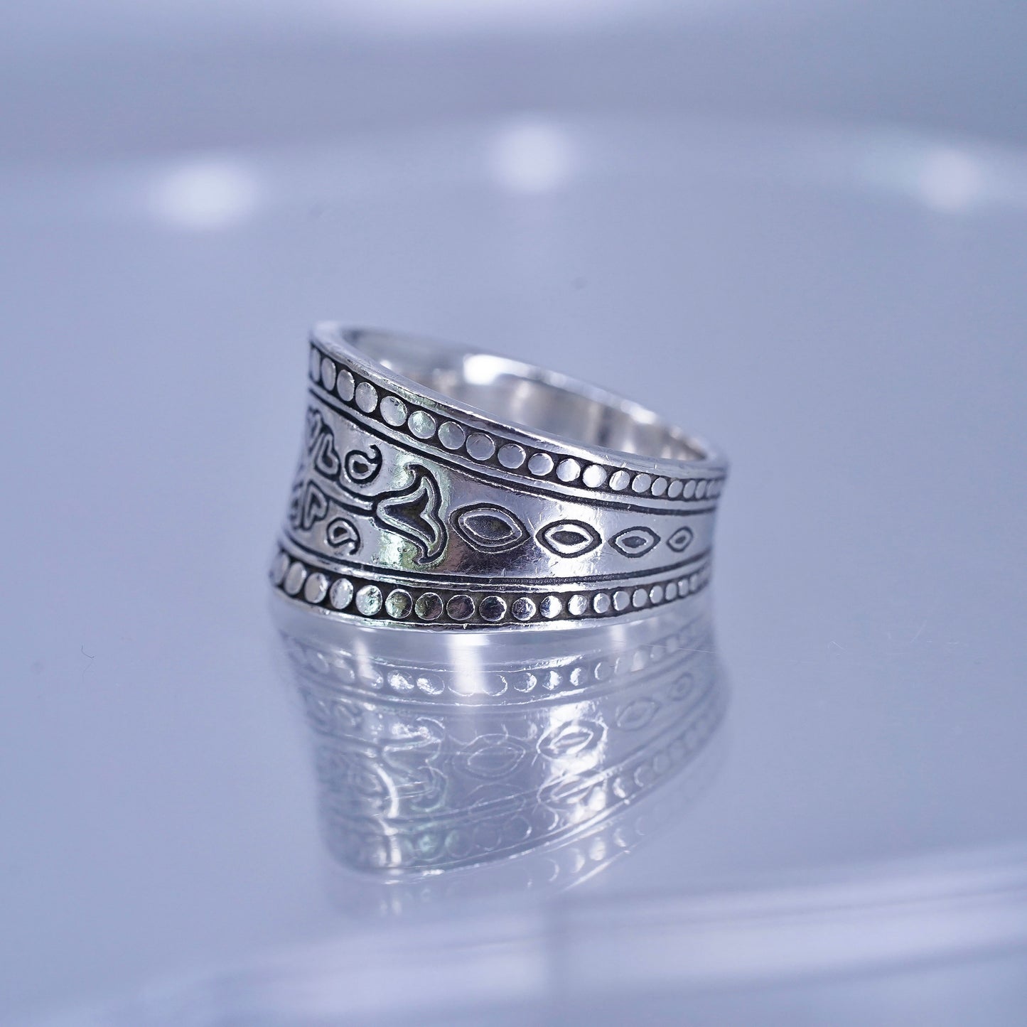 Size 7.5, Brighton Sayan Sterling silver ring, engagement, 925 textured band