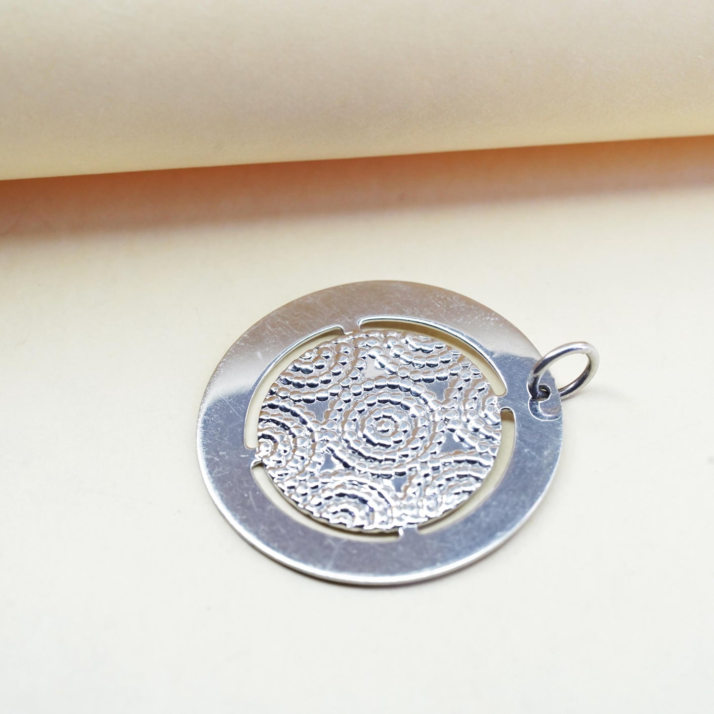 Vintage Italian soccer sterling silver charm, 925 silver football, soccer tag