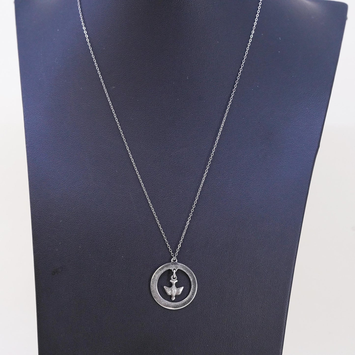 18", Sterling Silver 925 Holy Spirit Dove Necklace, Pendant, Christian Jewelry