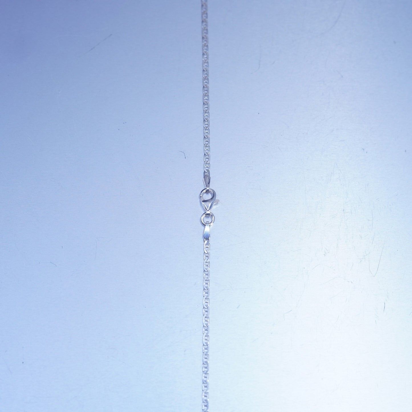 20” 2mm, vintage Italy Sterling 925 silver anchor bold chain necklace
