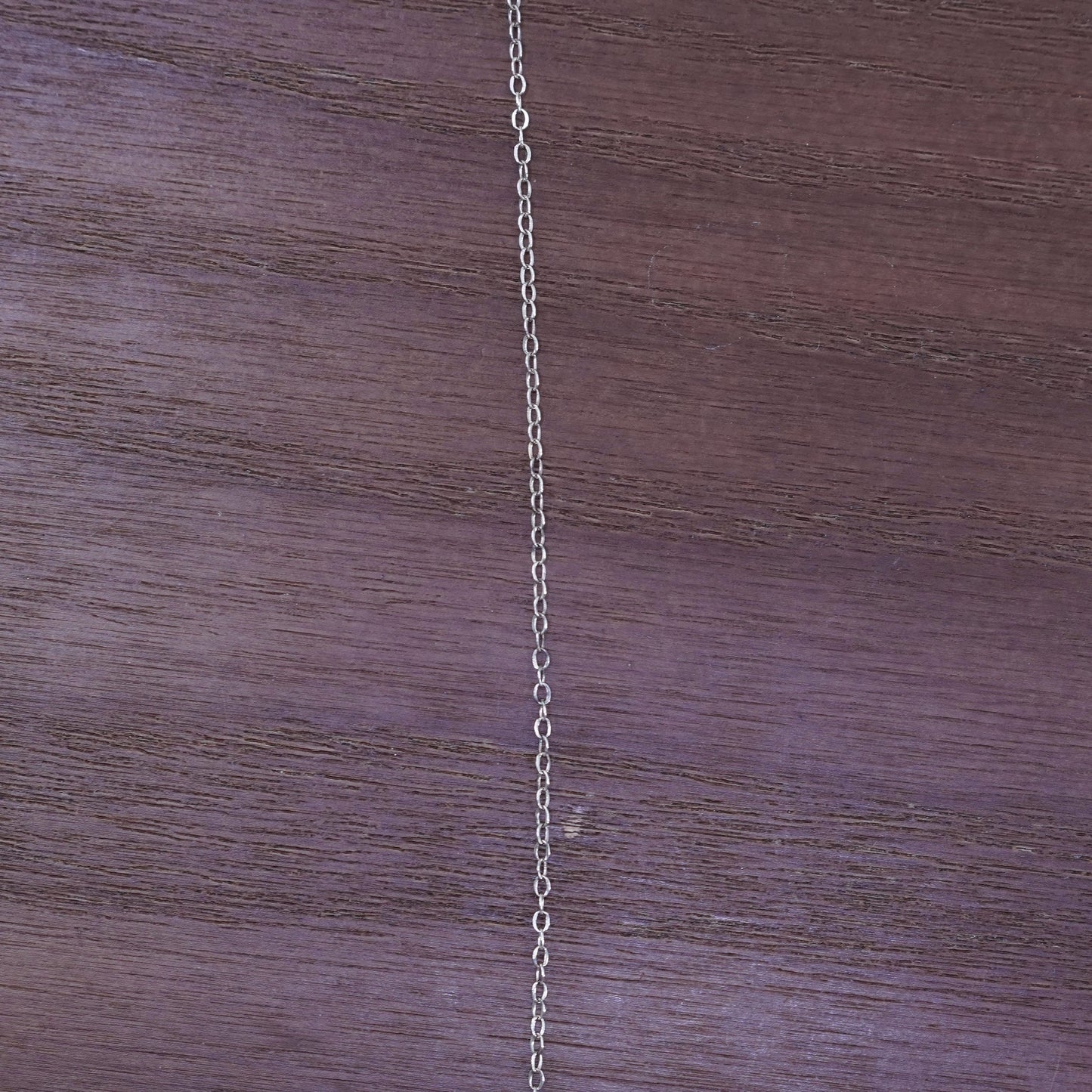 18”, 1mm, vintage Sterling silver necklace, 925 flatten circle link chain