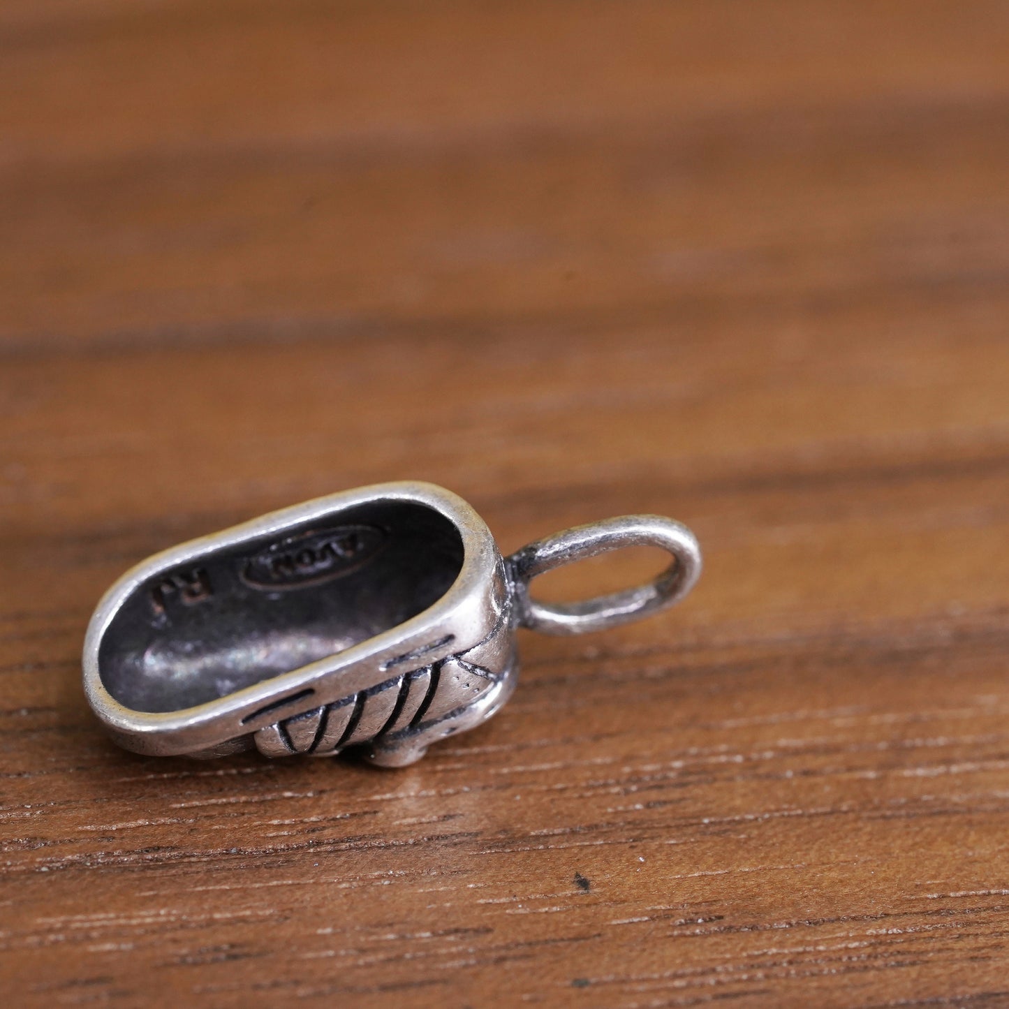 Vintage Sterling silver handmade pendant, 925 baby shoes charm