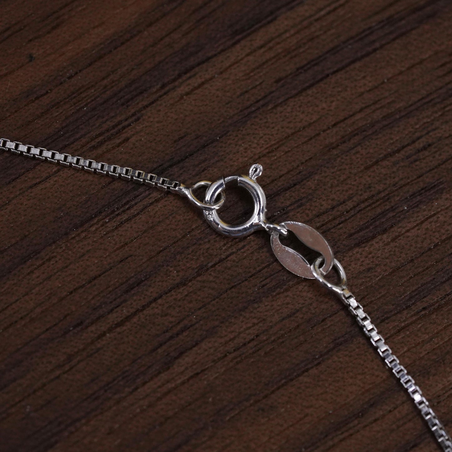 24", 1mm, vintage Italian Sterling silver box chain, Italy 925 necklace