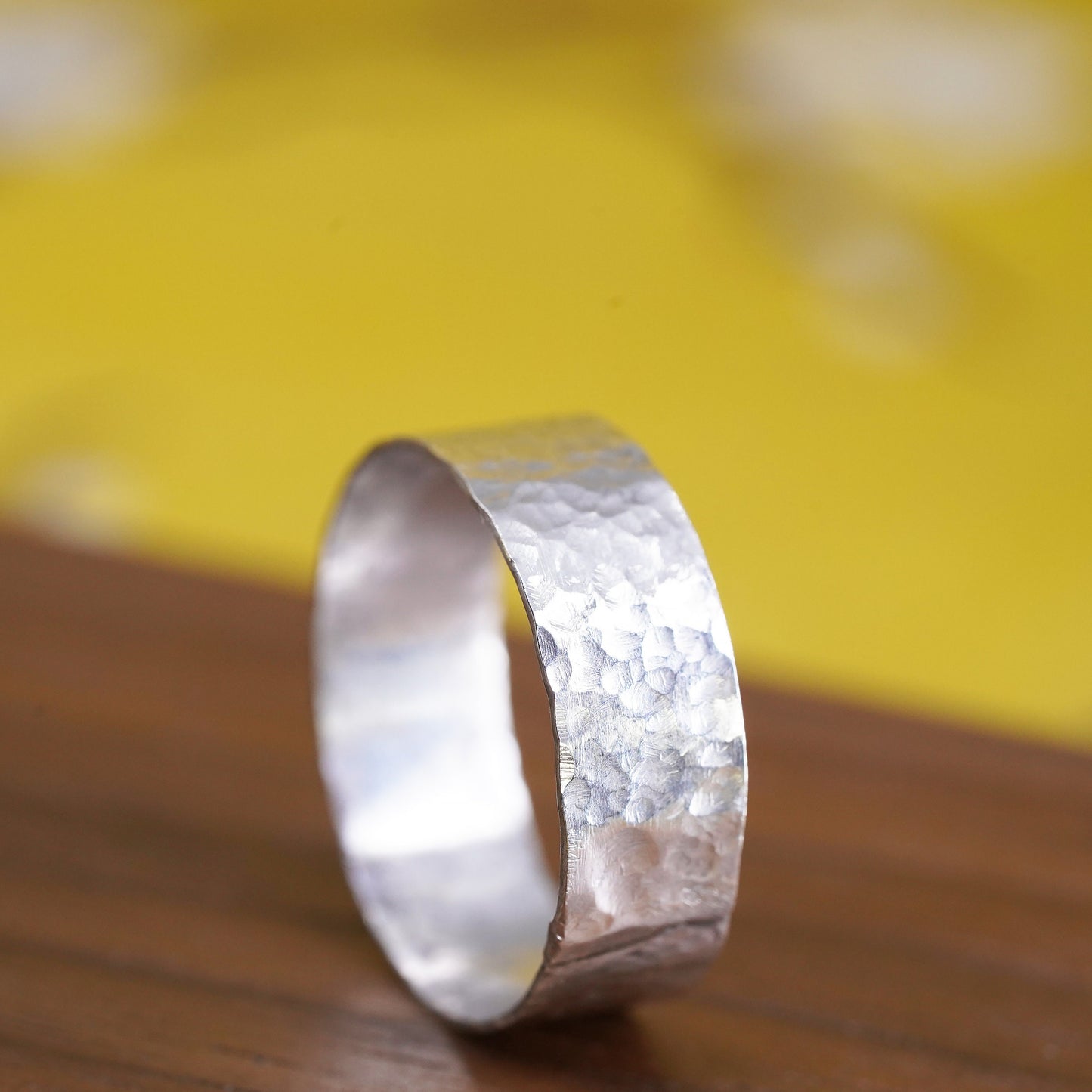 size 11.25, vintage Sterling silver handmade ring, 925 hammered wedding band