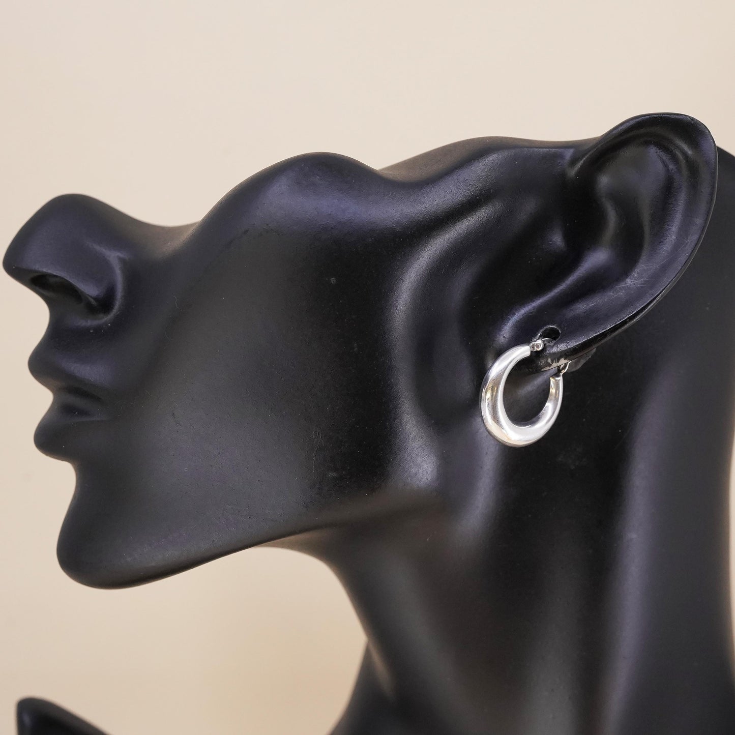 0.75", sterling silver loop single earring, fashion minimalist primitive hoop