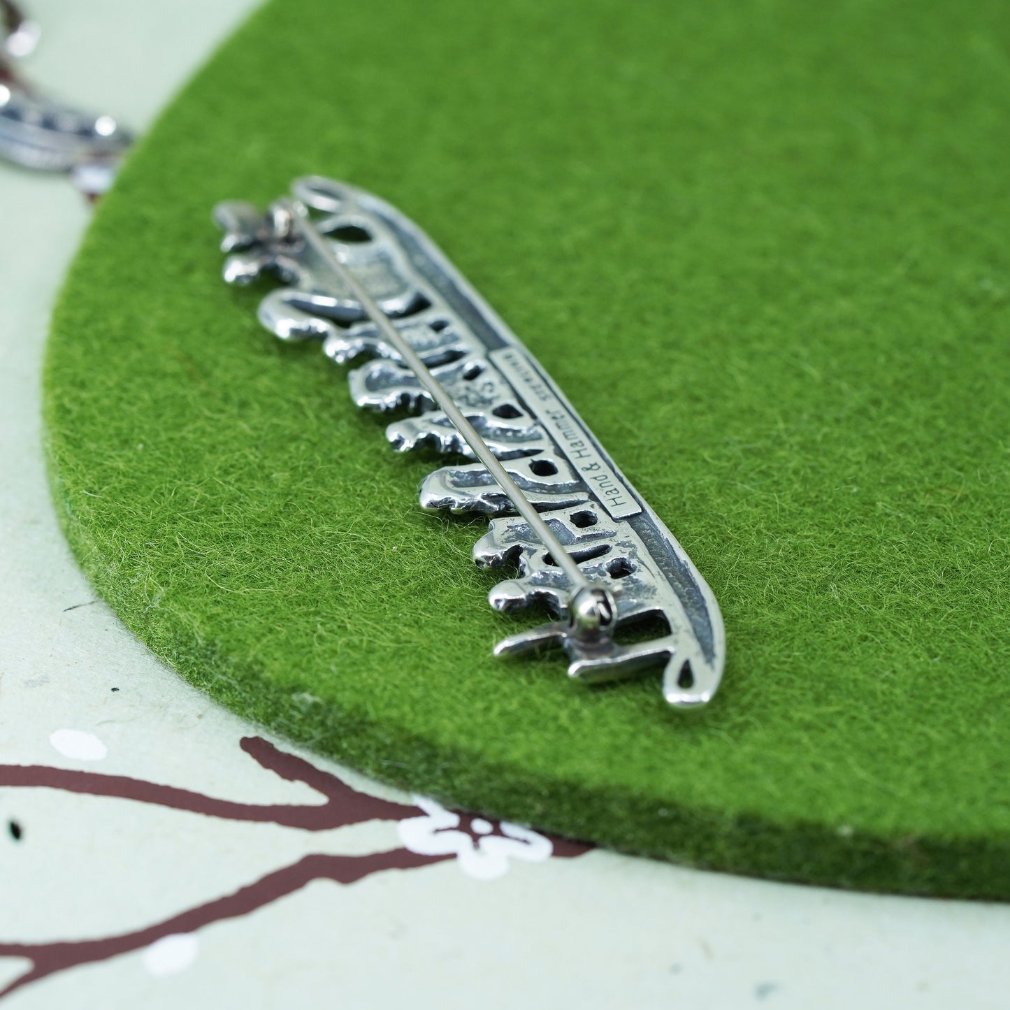 Vintage sterling silver handmade pin, 925 soufeel sailing boat brooch