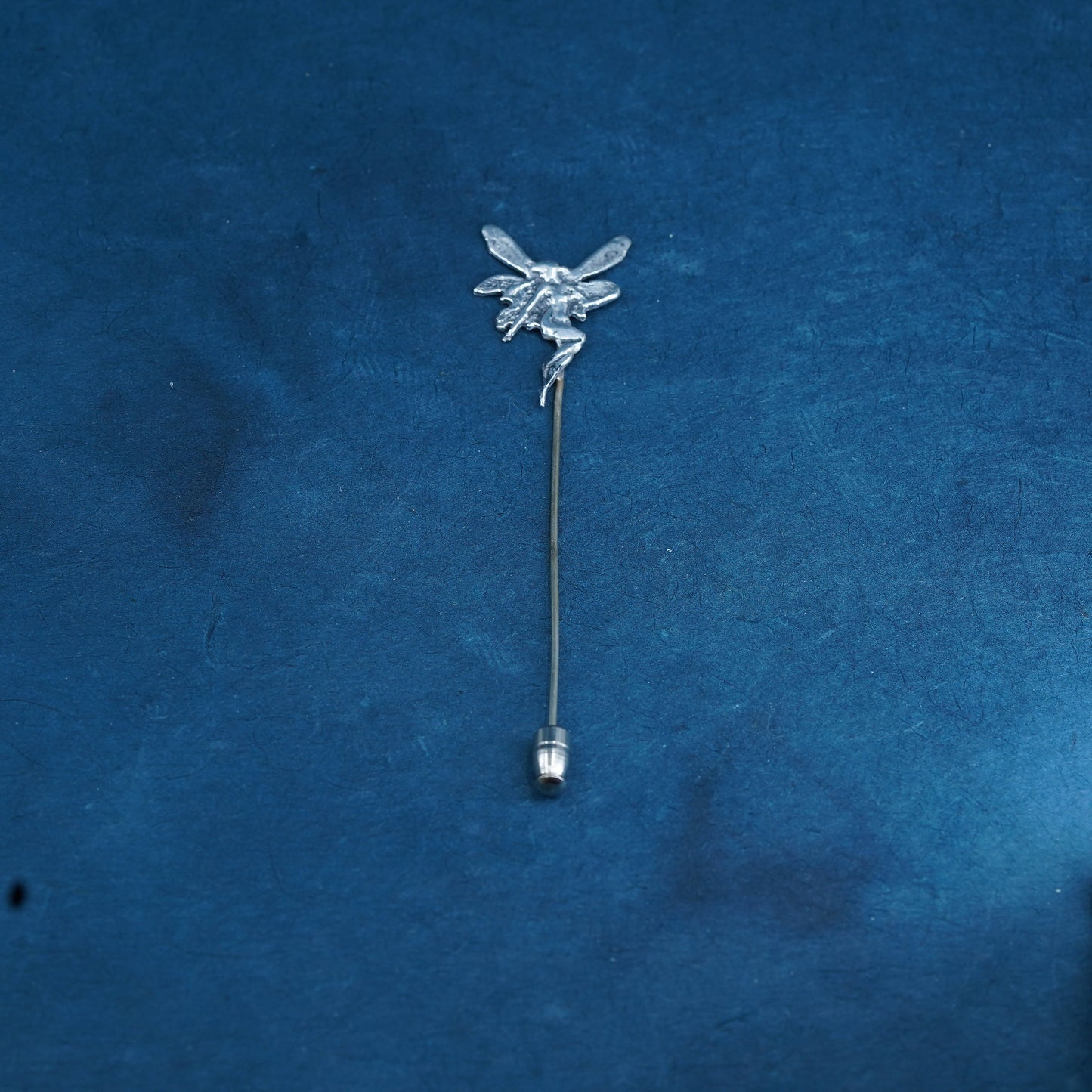 Vintage Sterling silver handmade pin, 925 angel pin, stamped Ster