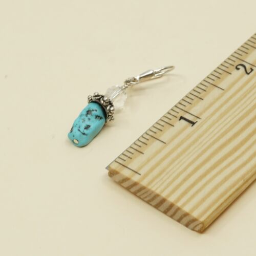 Amazing handmade Sterling 925 Silver earrings, 925 Turquoise Dangles