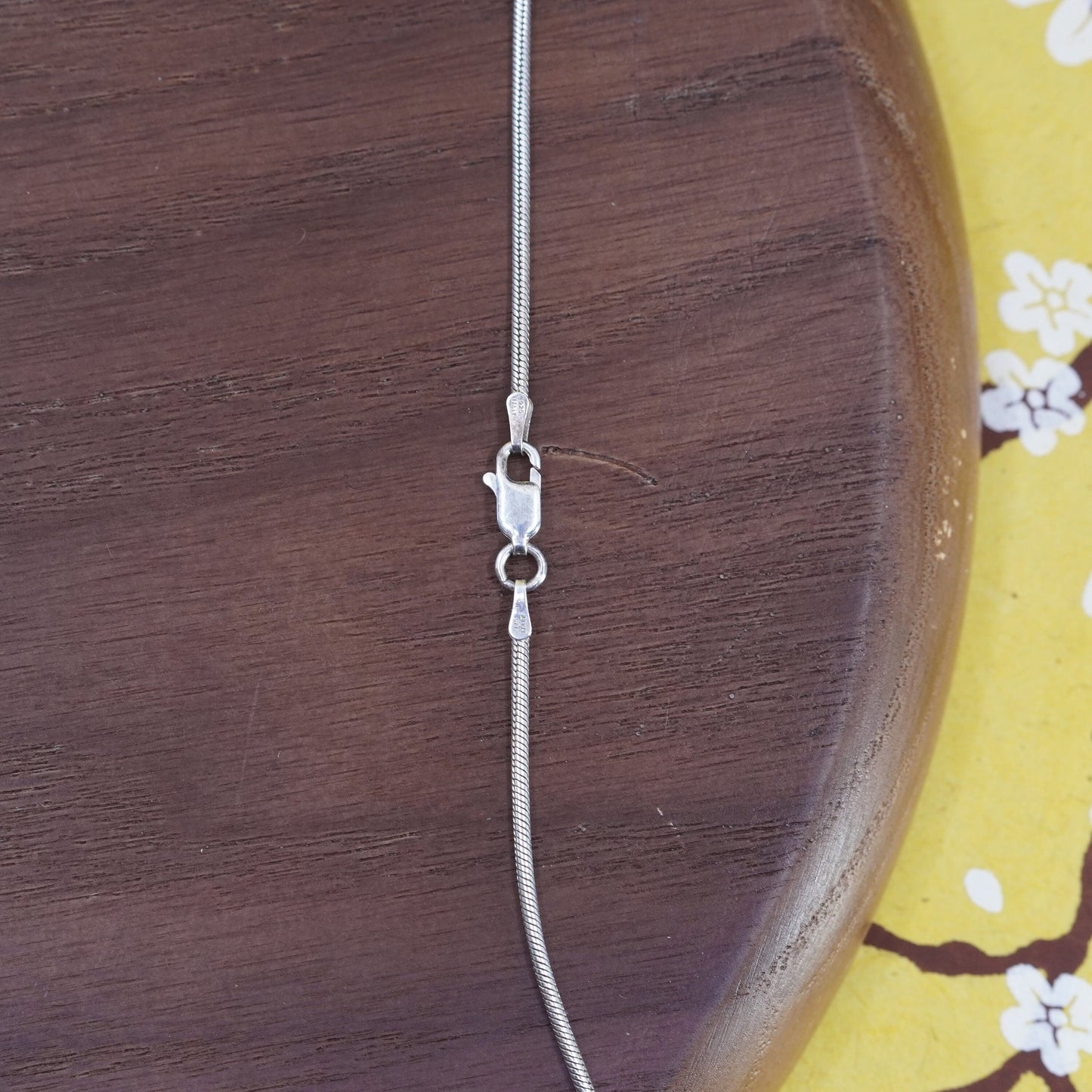 30”, 1.6mm, vintage Sterling silver necklace, Italy 925 snake chain