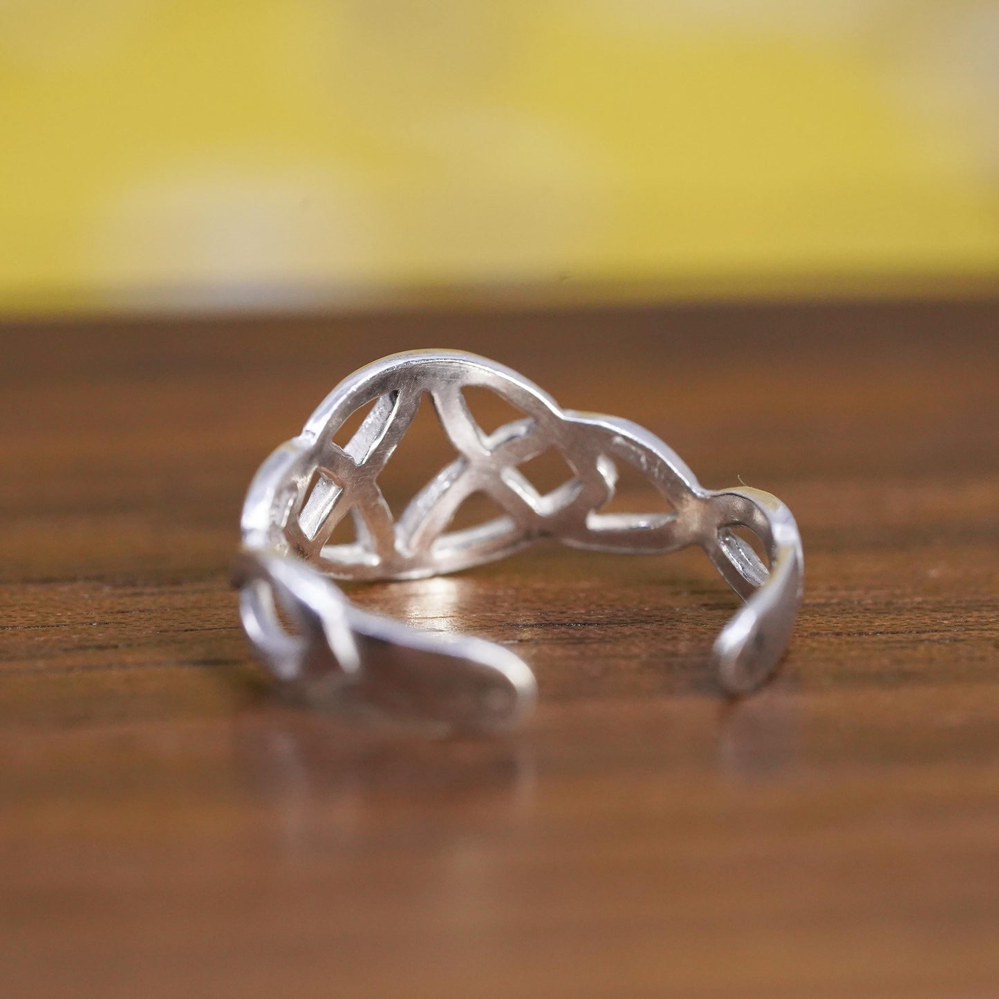 Size 3.5, vintage Sterling silver handmade Celtic knot ring, 925 band