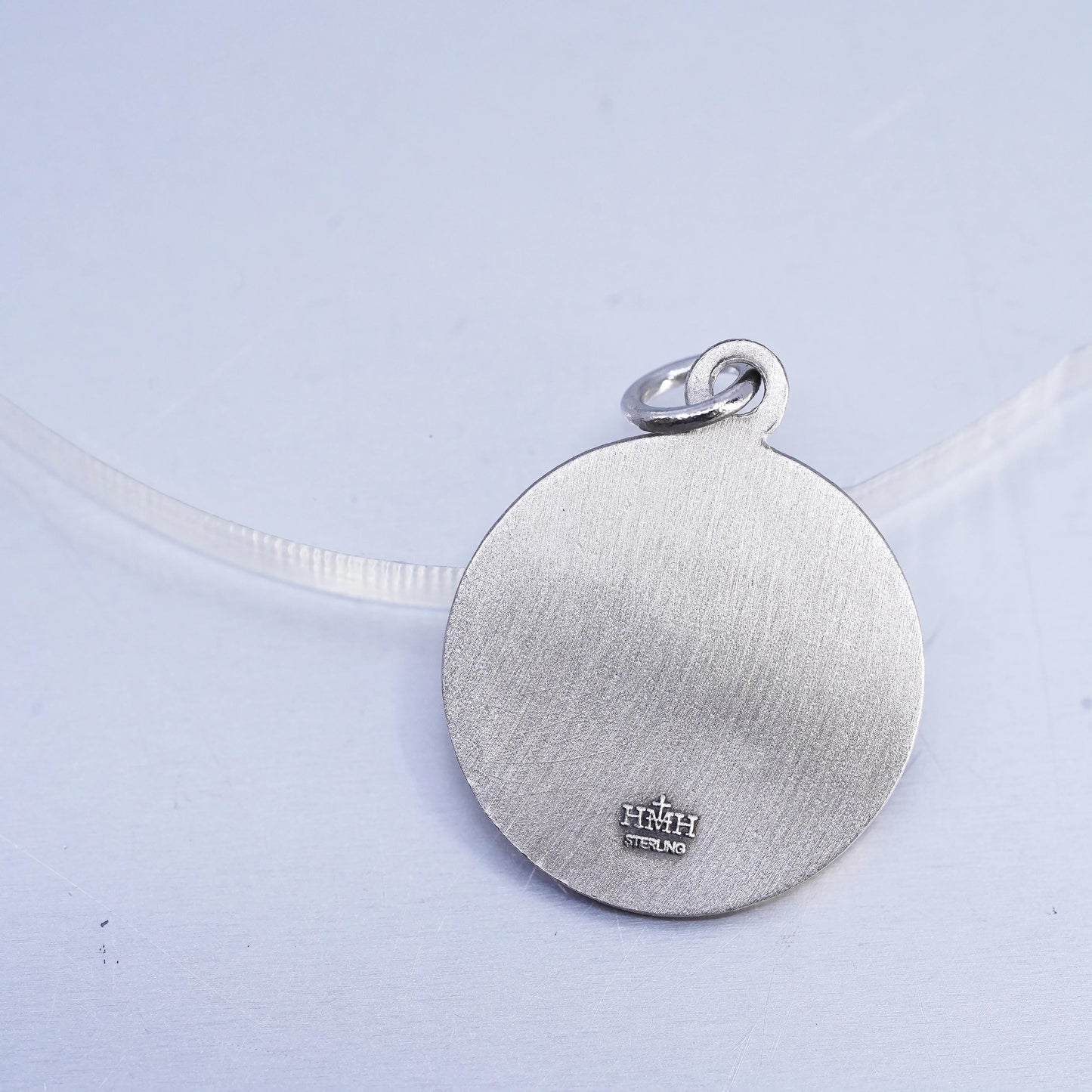 Vintage sterling 925 silver handmade "Saint Raphael" Medal pendant charm