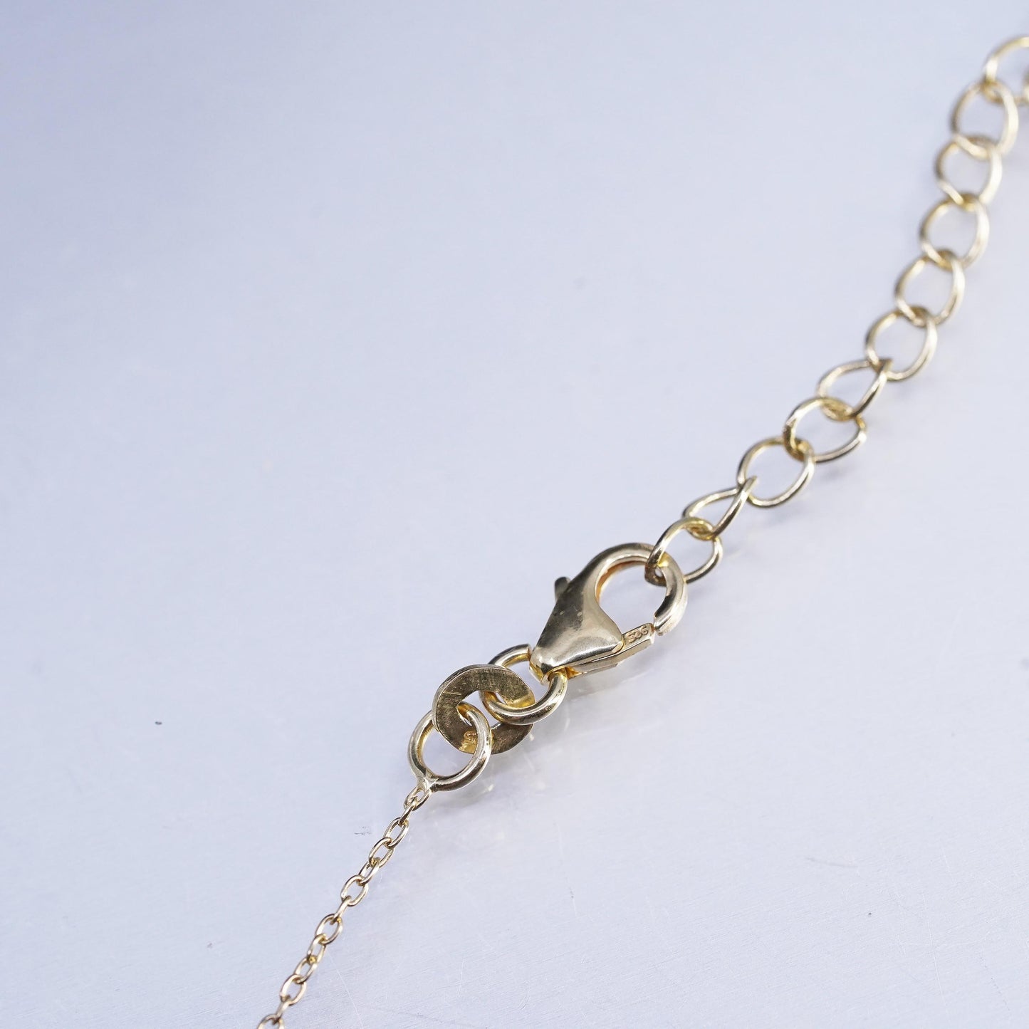 16+2", vermeil gold plated Sterling 925 silver circle necklace peridot pendant