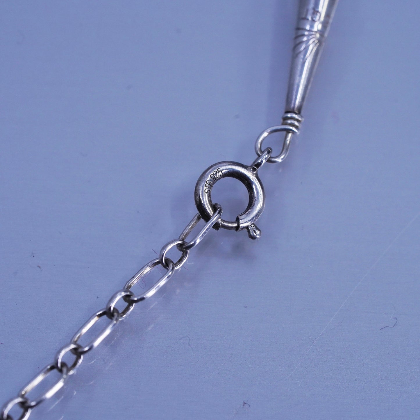 16+4”, liquid Sterling 925 silver necklace, Native American Q.T. Quoc Navajo